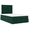 vidaXL Cadre de lit ottoman avec matelas vert fonc&eacute; 120x190 cm velours
