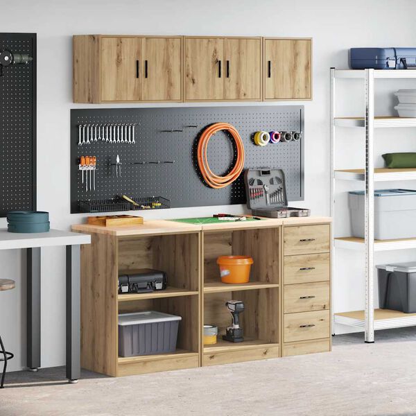 vidaXL Armoires garage 6 pcs ch&ecirc;ne artisanal bois d'ing&eacute;nierie