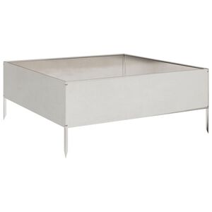 vidaXL Lit sur&eacute;lev&eacute; de jardin 100x100x41 cm acier inoxydable