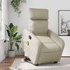 vidaXL Fauteuil inclinable de massage Cr&egrave;me Similicuir