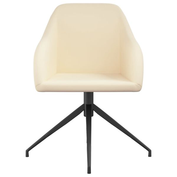 vidaXL Chaises &agrave; manger lot de 4 Cr&egrave;me Velours