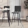 vidaXL Tabourets de bar lot de 2 gris fonc&eacute; velours
