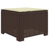 vidaXL Canap&eacute; de jardin 1 place avec coussin look rotin PP Marron