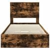 vidaXL Lit de Rangement Ch&ecirc;ne fum&eacute; 100 x 200 cm Bois d'ing&eacute;nierie