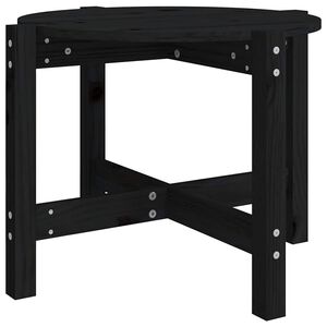vidaXL Table basse Noir &Oslash; 62,5x45 cm Bois massif de pin