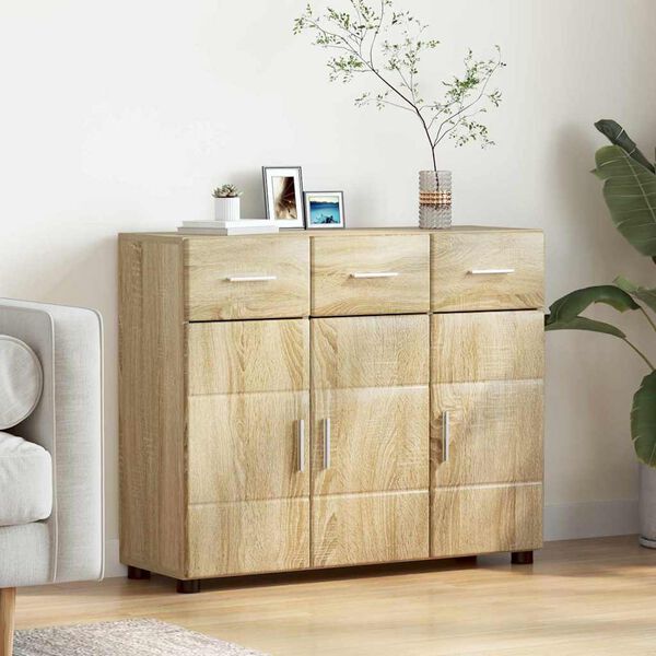 vidaXL Buffet avec &eacute;tag&egrave;re FLORIN Ch&ecirc;ne Sonoma 88,5 x 30,5 x 73 cm