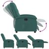 vidaXL Fauteuil inclinable Vert foncé Tissu