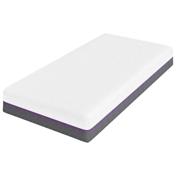 vidaXL Matelas Blanc et Gris 80 x 160 cm Tissu jacquard