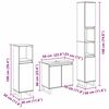 vidaXL Ensemble de mobilier de salle de bain 3 pcs Ch&ecirc;ne noir