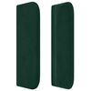 vidaXL T&ecirc;te de lit avec oreilles Vert fonc&eacute; 83x16x78/88 cm Velours