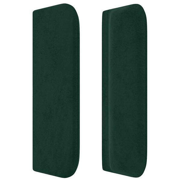 vidaXL T&ecirc;te de lit avec oreilles Vert fonc&eacute; 83x16x78/88 cm Velours