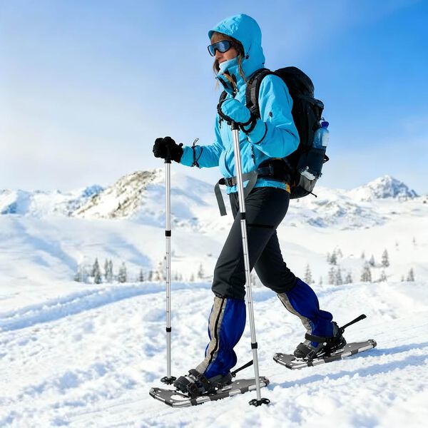 vidaXL Raquettes &agrave; neige 3 EN 1 avec b&acirc;tons de randonn&eacute;e 25 pouces