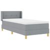 vidaXL Lit &agrave; ressorts avec matelas Gris clair 190 x 90 cm Polyester