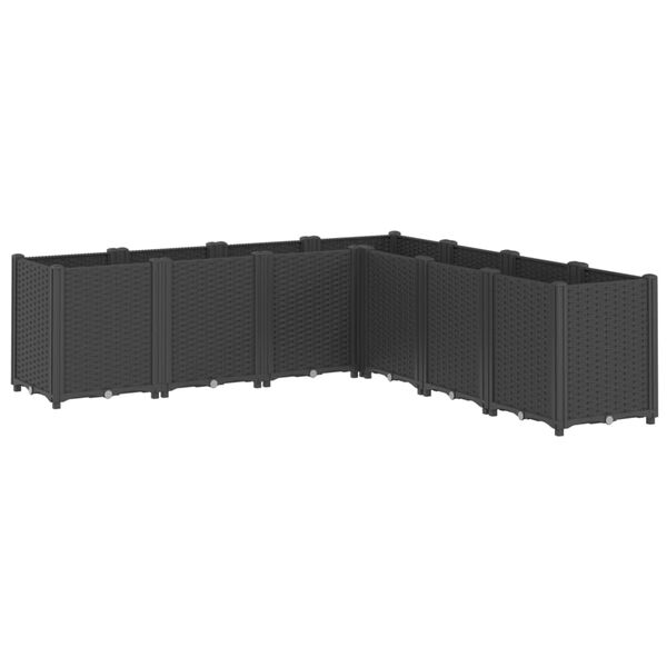 vidaXL Jardini&egrave;re noir 160x160x53 cm polypropyl&egrave;ne