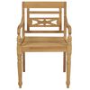 vidaXL Chaises Batavia avec coussins lot de 4 Bois de teck solide