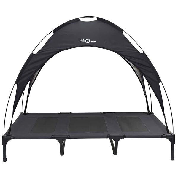 vidaXL Lit pour Chien Noir 122 x 93 x 106,5 cm Acier