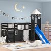 vidaXL Lit mezzanine enfants avec tour sans matelas 90x200 cm