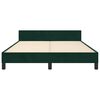 vidaXL Cadre de lit sans matelas vert fonc&eacute; 140x200 cm velours