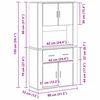 vidaXL Haut de Buffet Ch&ecirc;ne noir 80 x 33 x 150 cm Bois d'ing&eacute;nierie