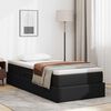 vidaXL Lit avec rangement et matelas Noir 100 x 200 cm Simili cuir