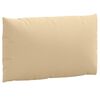 vidaXL Coussins de palette lot de 2 beige m&eacute;lang&eacute; tissu