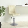 vidaXL Chaise pivotante de salle &agrave; manger Cr&egrave;me Tissu