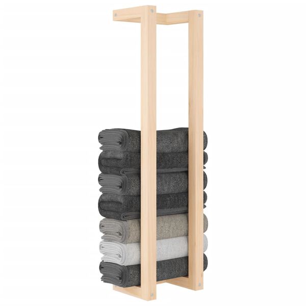 vidaXL Porte-serviette 23x18x90 cm Bois de pin massif