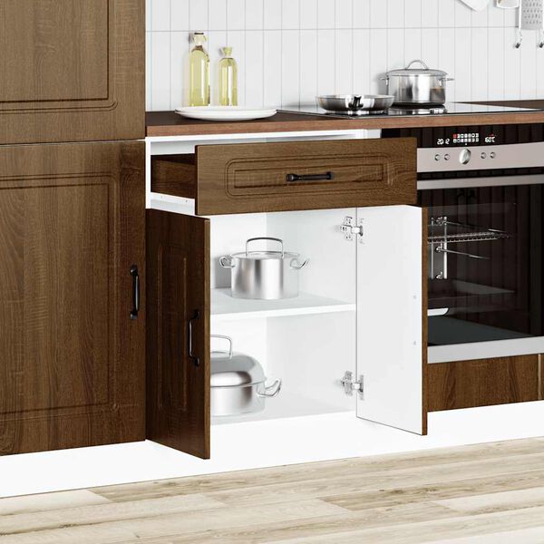 vidaXL Armoire de cuisine Kalmar ch&ecirc;ne marron bois d'ing&eacute;nierie