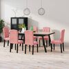 vidaXL Chaises &agrave; manger lot de 6 rose velours