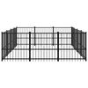 vidaXL Chenil d'ext&eacute;rieur pour chiens Acier 11,58 m&sup2;