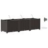 vidaXL Cache-pot de jardin 3 pc Marron 120 x 40 x 37,5 cm PP