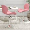 vidaXL Chaises pivotantes &agrave; manger lot de 2 Rose Velours