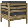 vidaXL Salon de jardin 5 pcs avec coussins bois de pin impr&eacute;gn&eacute;