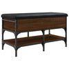 vidaXL Banc &agrave; chaussures ch&ecirc;ne marron 82x42x45 cm bois d'ing&eacute;nierie