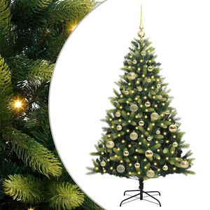 vidaXL Arbre de No&euml;l artificiel &agrave; charni&egrave;res 150 LED Vert 120 cm