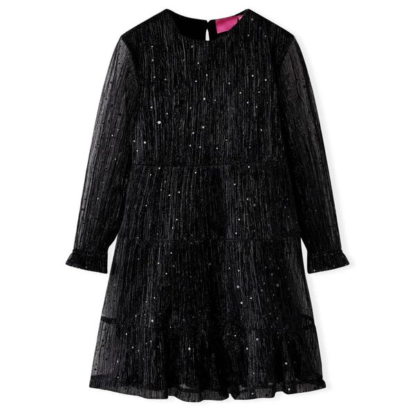 Robe à manches longues pour enfants noir 128