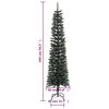 vidaXL Sapin de No&euml;l artificiel mince avec support Vert 240 cm PVC