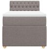 vidaXL Sommier &agrave; lattes de lit avec matelas Taupe 80x200 cm Tissu