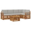 vidaXL Ensemble de canap&eacute;s d'ext&eacute;rieur 6 pc Gris Naturel et Clair
