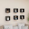vidaXL &Eacute;tag&egrave;res cube murales 6 pcs gris 22x15x22 cm
