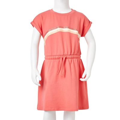 Robe pour enfants avec cordon de serrage corail 104