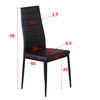 Venture Home Chaises &agrave; manger lot de 2 Slim aspect cuir noir