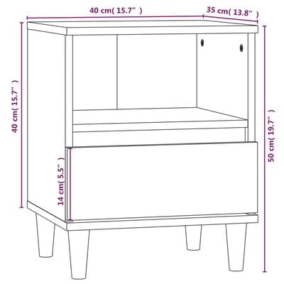 vidaXL Tables de chevet 2 pcs Blanc 40x35x50 cm