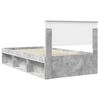 vidaXL Cadre de lit Gris B&eacute;ton 100 x 200 cm Pin massif