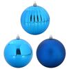 vidaXL Ensemble de Boules de Noël 15 pcs Bleu Plastique
