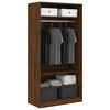vidaXL Garde-robe ch&ecirc;ne marron 100x50x200 cm bois d'ing&eacute;nierie