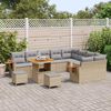 vidaXL Ensemble de canap&eacute; de jardin 12 pcs Beige et Gris clair