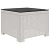 vidaXL Canap&eacute; de jardin 1 place avec coussin look rotin PP Blanc