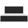 vidaXL Lit avec rangement et LED avec LED Noir 200 x 200 cm Polyester