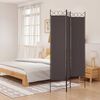 vidaXL Cloison de s&eacute;paration 3 panneaux Marron 120x200 cm Tissu
